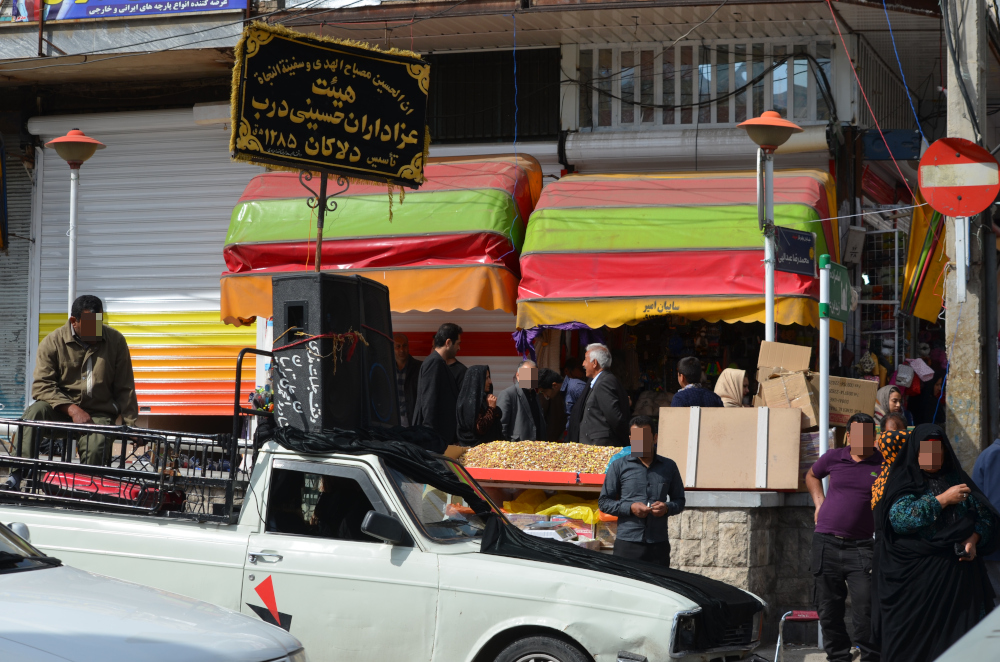 A transporter with a big speaker on the roof that emitted very loud and unmistakably religious music. Photo: Sigrid Hodel. A transporter with a big speaker on the roof that emitted very loud and unmistakably religious music. Photo: Sigrid Hodel.