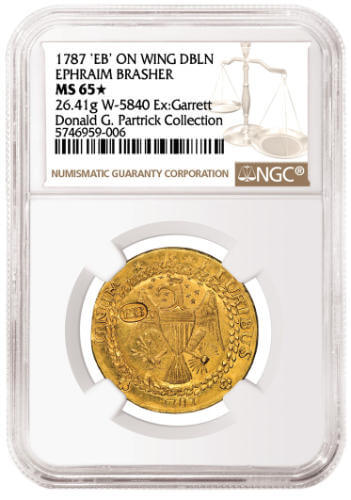 The Brasher Doubloon, graded by NGC. Photo: CCG.