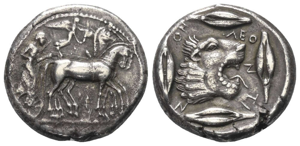 Lot 1020: Sicily. Tetradrachma. Ca. 477 - 466 BC. Estimate: 1,900 EUR.