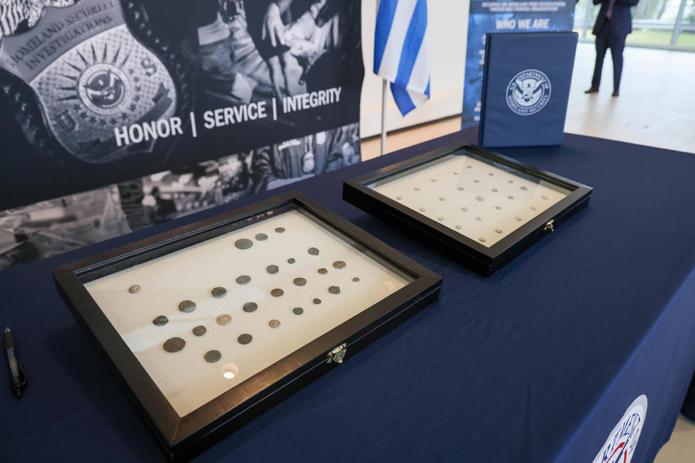 These are some of the coins which were recently repatriated to Greece. Photo: U.S. Immigration and Customs Enforcement.