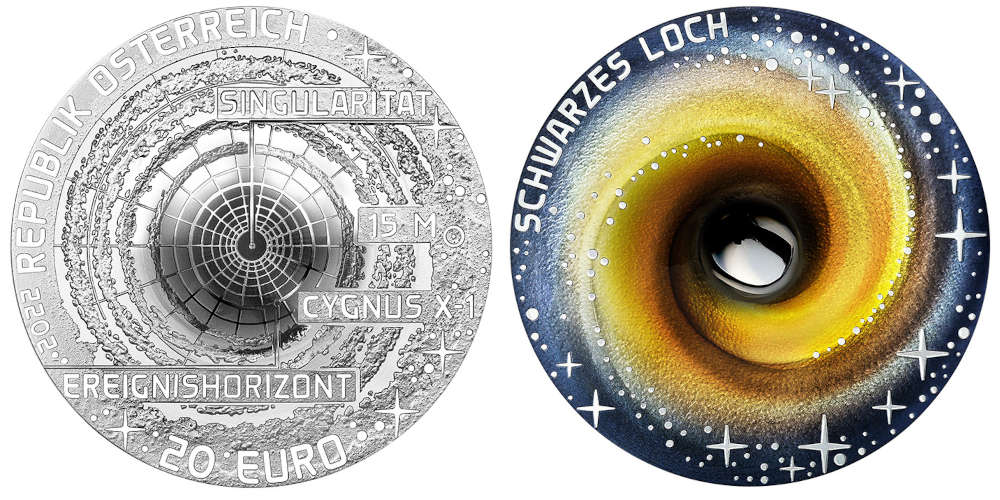 Best Silver Coin – Austria: 20 Euro, Silver. The Black Hole.