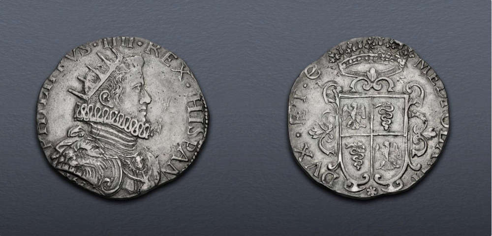 Lot 807: Italy, Milano (Duchy). Filippo IV di Spagna (1621-1665). Ducatone, 1630. Good very fine. Estimate: $500.