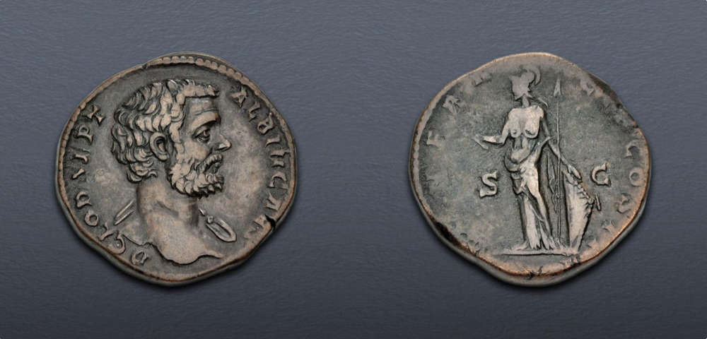 Lot 575: Clodius Albinus. As Caesar, AD 193-195. Sestertius. Rome mint. Struck AD 194-195. Very Fine. Estimate: $200.