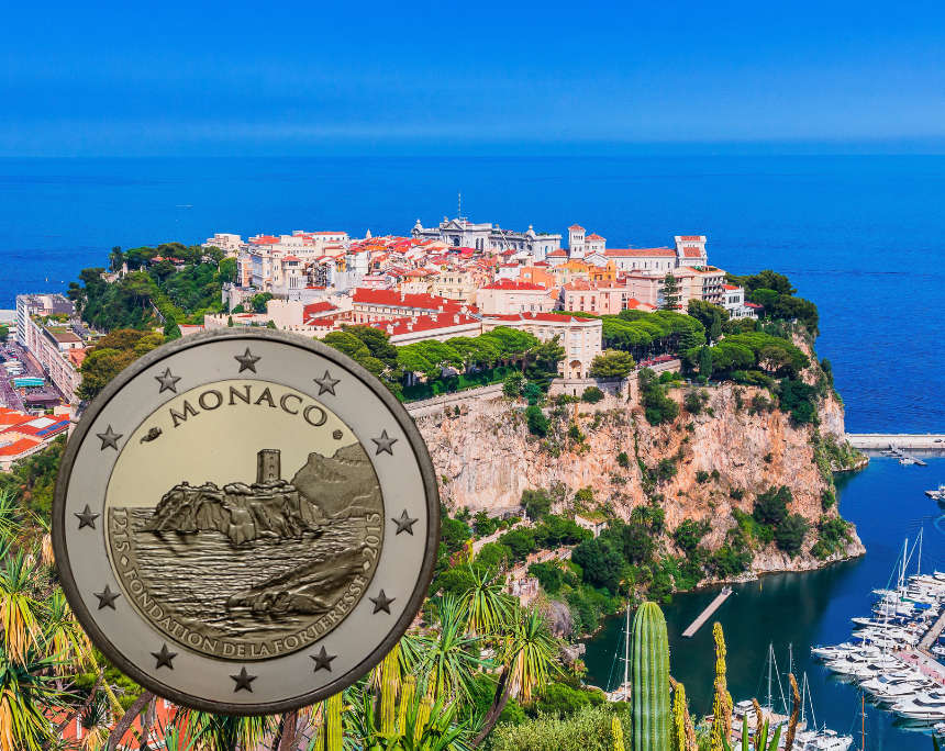 The fortress on the rock – not just a popular tourist destination, but also the most expensive 2 euro commemorative coin in the world. Collage: Canva / Wieschowski.
