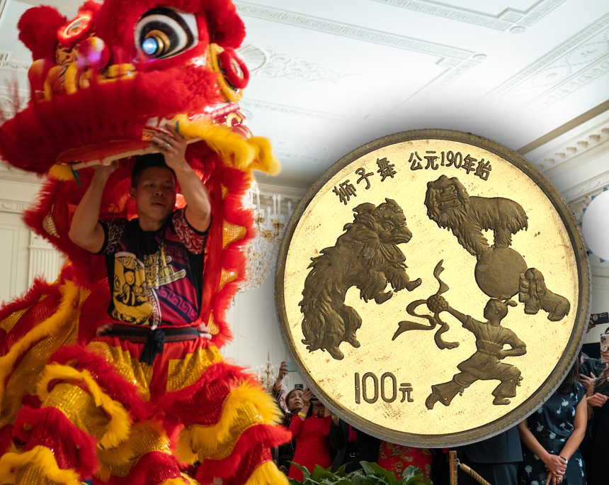 Only 138 out of the planned 1,000 pieces were minted. This makes the Lion Dance a highly contested collector’s coin!