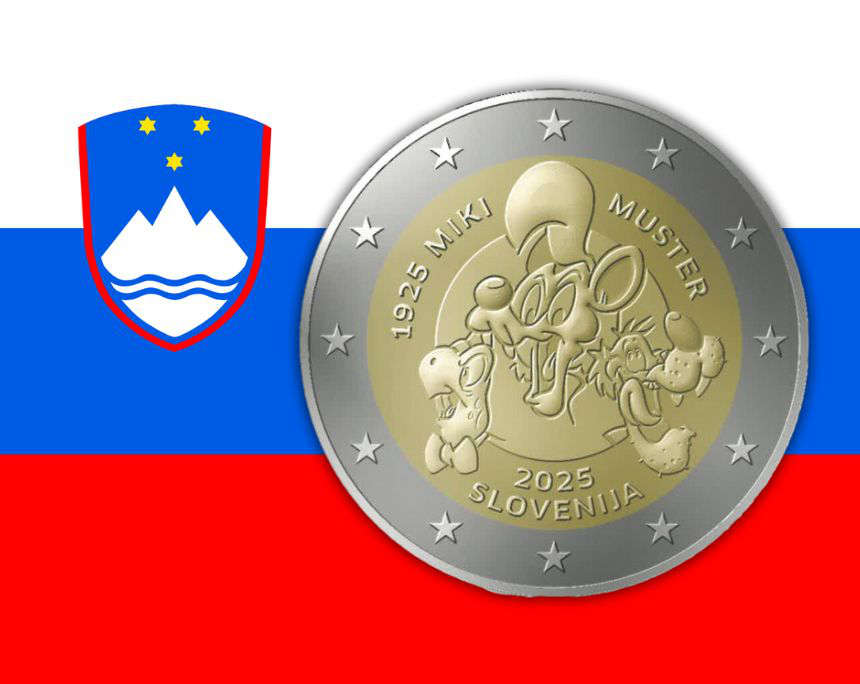 A comic figure on a 2-euro coin? Slovenia honours caricaturist Miki Muster. Photo: Banka Slovenije