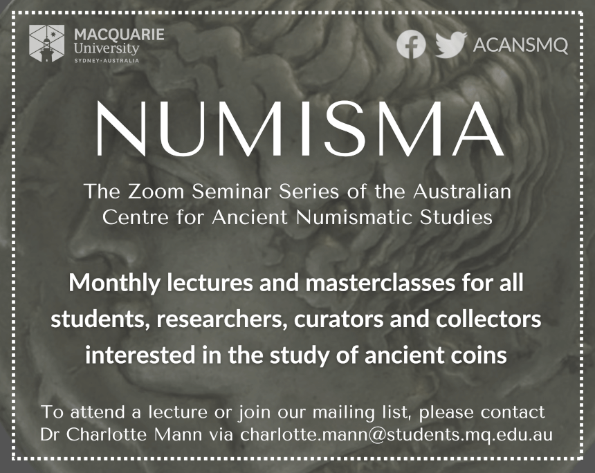 Image: Australian Centre for Ancient Numismatic Studies – ACANS via Facebook.