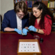 Ollie Croker, Project Curator Recovery Programme, and Sara Aly. Art Market Expert Recovery Programme. Photo: British Museum.