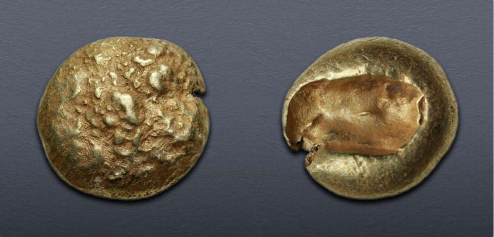 Lot 105: Greek. Ionia, Uncertain. Circa 650-600 BC. Trite – Third Stater. Lydo-Milesian standard. As made. Estimate: $750.