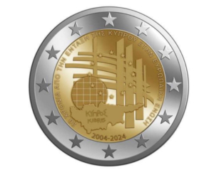 Just 7,000 pieces: The coin marking Cyprus’s 20th anniversary of EU membership will go down in history as one of the top rarities among 2-euro coins – and as a coin with significant controversy. Photo: Central Bank of Cyprus.