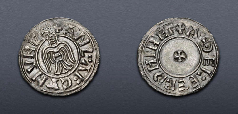 Lot 1038: Anglo-Saxon, Anglo-Viking (Hiberno-Norse Northumbria). Anlaf Guthfrithsson. 939-941. AR Penny. York mint; Athelferd, moneyer. Extremely Fine. Estimate: $15,000.